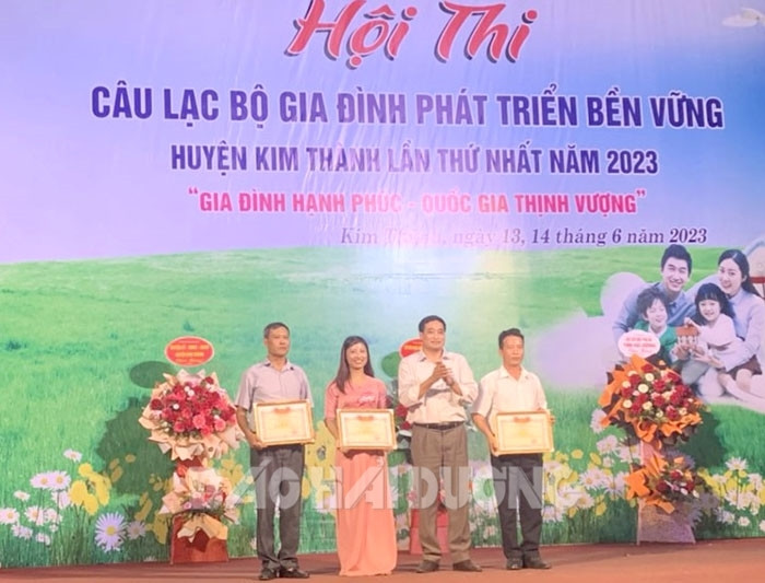 Xã Phúc Thành giành giải nhất Hội thi Câu lạc bộ gia đình phát triển bền vững huyện Kim Thành